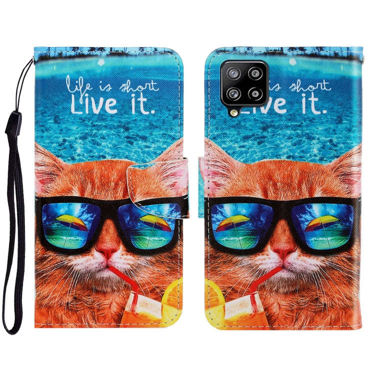 3D Colored Drawing Horizontal Flip Leather Phone Case with Holder & Card Slots & Wallet, For Sams...