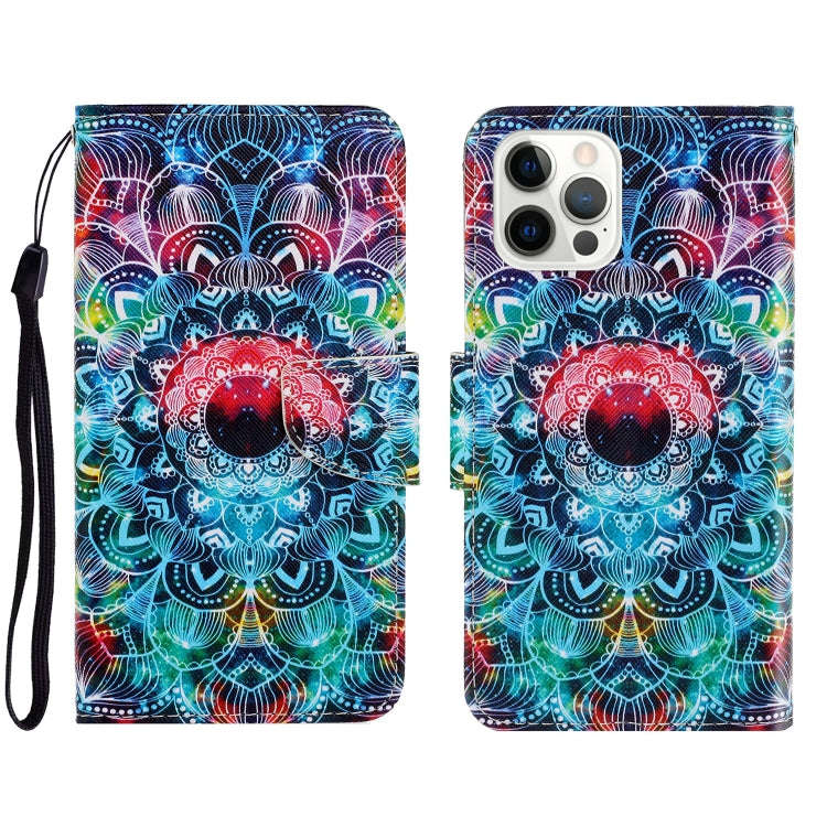 3D Colored Drawing Horizontal Flip Leather Phone Case, For iPhone 13 Pro Max