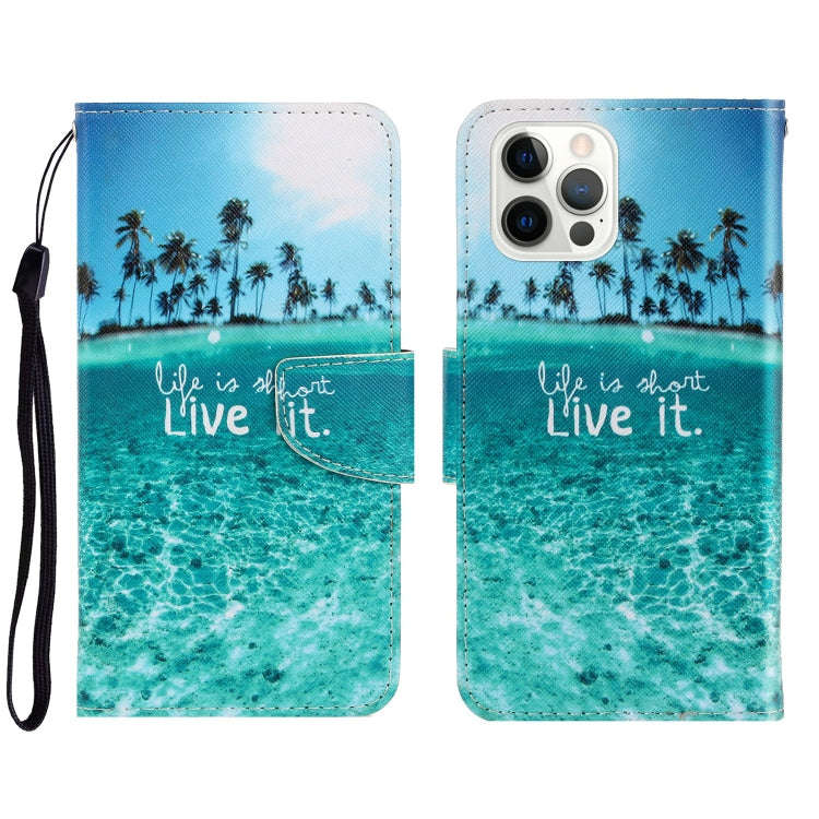 3D Colored Drawing Horizontal Flip Leather Phone Case, For iPhone 13 Pro Max