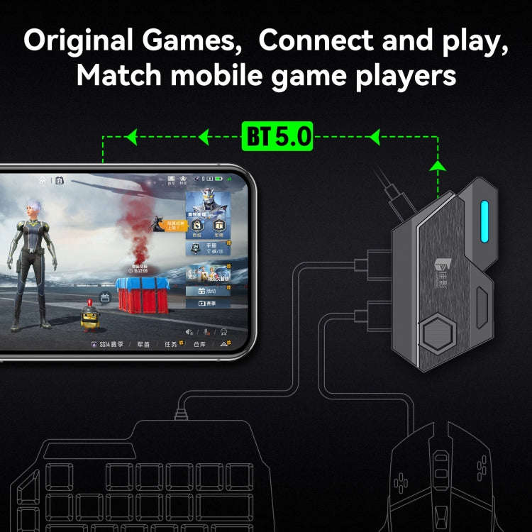 GAMWING MixSE Bluetooth 5.0 Keyboard Mouse Converter Shooting Game Auxiliary Tool, Mix SE1