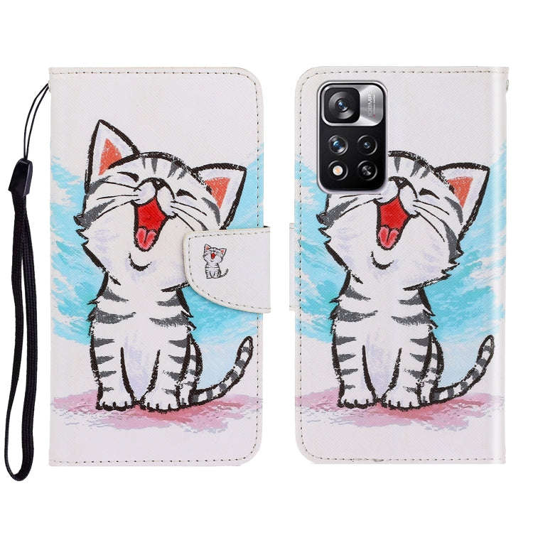 3D Colored Drawing Horizontal Flip Leather Phone Case, For Xiaomi Redmi Note 11 Global, For Xiaom...