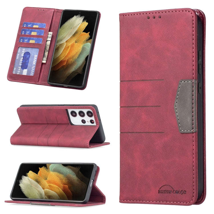 Magnetic Splicing Leather Phone Case, For Samsung Galaxy S21 5G, For Samsung Galaxy S21+ 5G, For ...