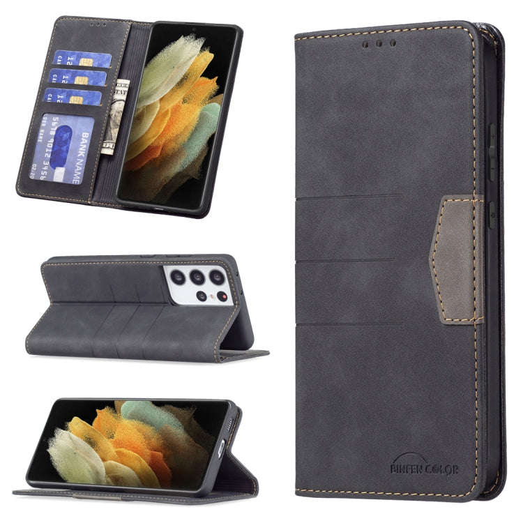 Magnetic Splicing Leather Phone Case, For Samsung Galaxy S21 5G, For Samsung Galaxy S21+ 5G, For ...