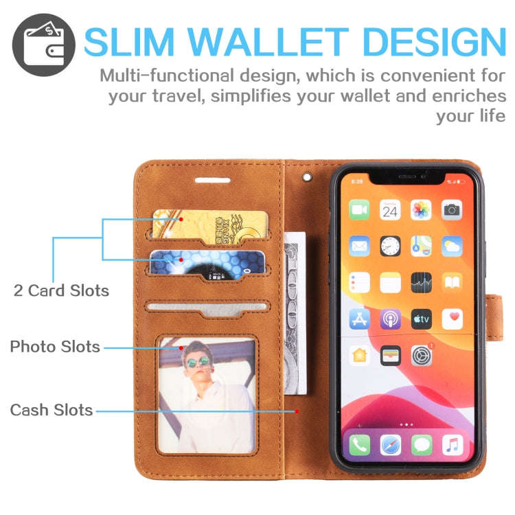 Skin Feel Anti-theft Brush Horizontal Flip Leather Phone Case, For iPhone 11, For iPhone XS Max, ...