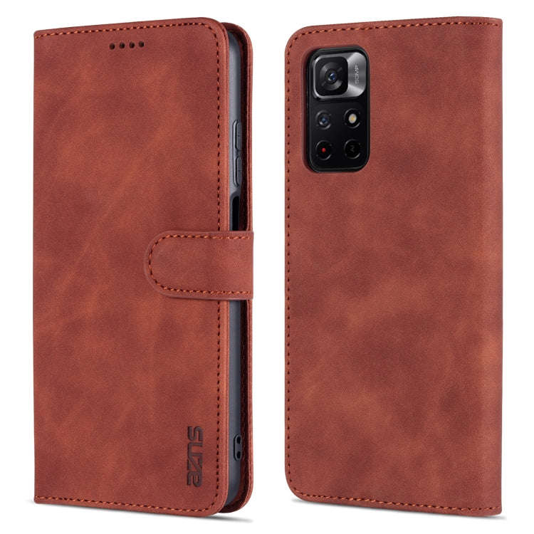 AZNS Skin Feel Calf Texture Horizontal Flip Leather Phone Case with Card Slots & Holder & Wallet,...