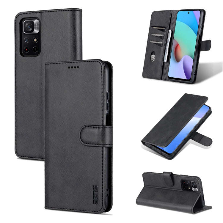 AZNS Skin Feel Calf Texture Horizontal Flip Leather Phone Case with Card Slots & Holder & Wallet,...
