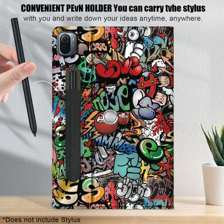 Painted 360 Degrees Rotation Tablet Leather Case with Holder, For Xiaomi Mi Pad 5 Pro 11 inch