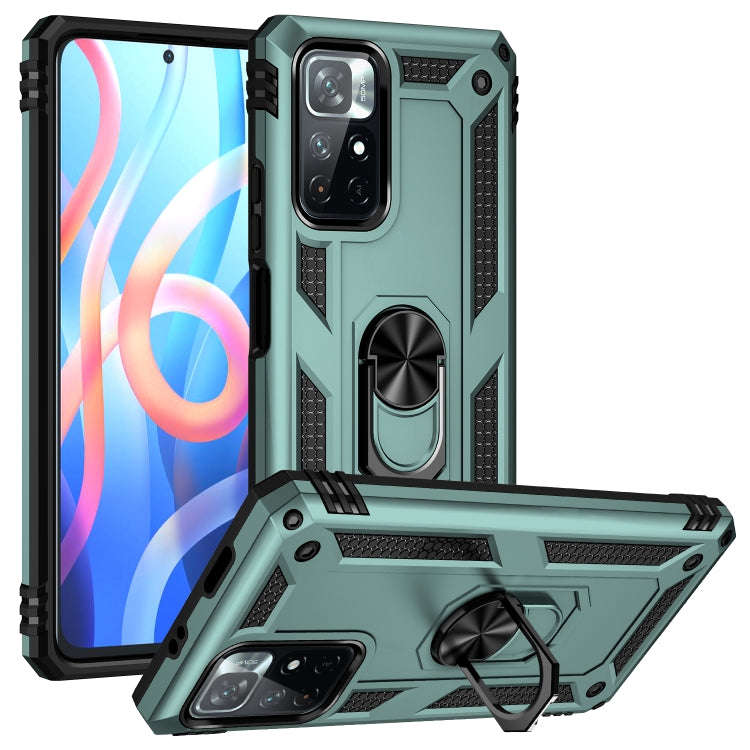 Shockproof TPU + PC Phone Case with 360 Degree Rotating Holder, For Xiaomi Redmi Note 11 5G, For ...