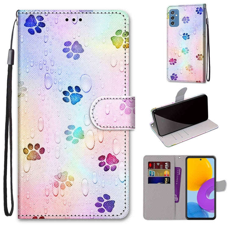 Coloured Drawing Cross Texture Horizontal Flip Leather Phone Case with Holder & Card Slots & Wall...