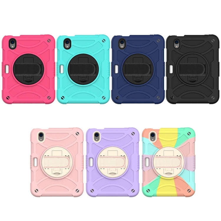 PC Hybrid Silicone Tablet Case with Holder & Hand Strap & Shoulder Strap, For iPad mini 6 / mini ...