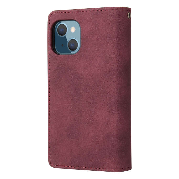 Multifunctional Phone Leather Case with Card Slot & Holder & Zipper Wallet & Photo Frame, For iPh...