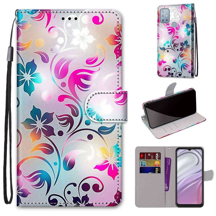 Coloured Drawing Cross Texture Horizontal Flip PU Phone Leather Case with Holder & Card Slots & W...