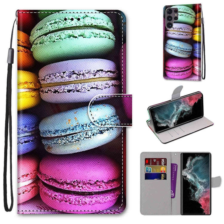 Coloured Drawing Cross Texture Horizontal Flip PU Phone Leather Case with Holder & Card Slots & W...