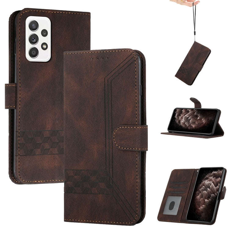 Cubic Skin Feel Flip Leather Phone Case, For Samsung Galaxy A72 5G, For Samsung Galaxy Note10, Fo...