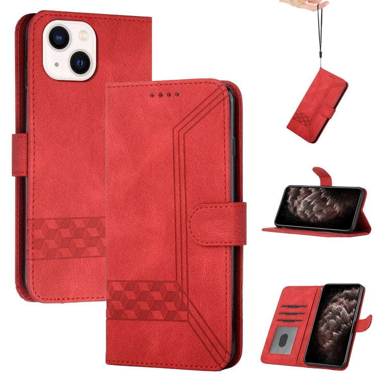 Cubic Skin Feel Flip Leather Phone Case, For iPhone 13 mini, For iPhone 13, For iPhone 13 Pro, Fo...