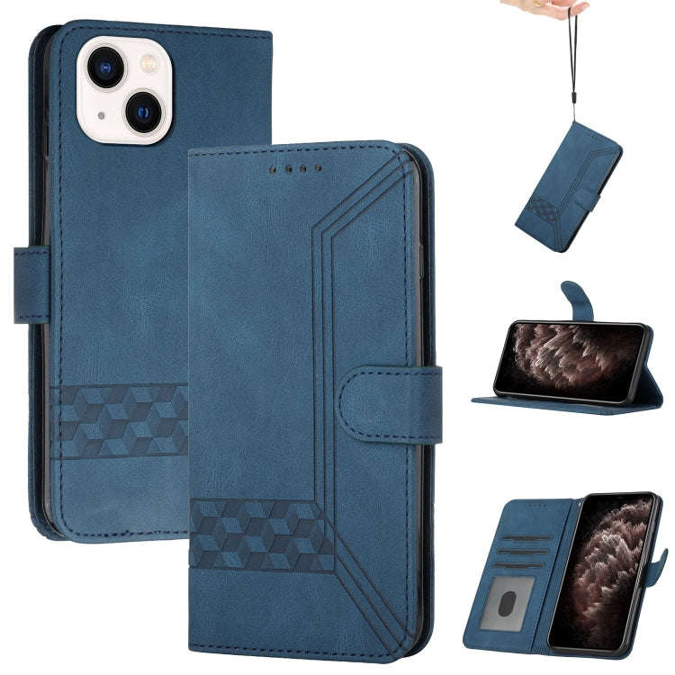 Cubic Skin Feel Flip Leather Phone Case, For iPhone 13 mini, For iPhone 13, For iPhone 13 Pro, Fo...