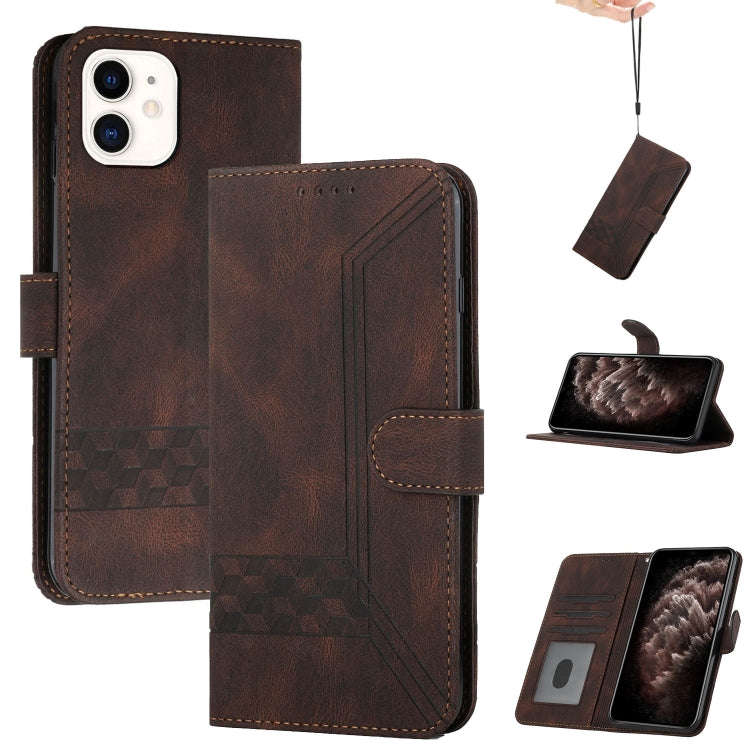 Cubic Skin Feel Flip Leather Phone Case, For iPhone 13 mini, For iPhone 13, For iPhone 13 Pro, Fo...