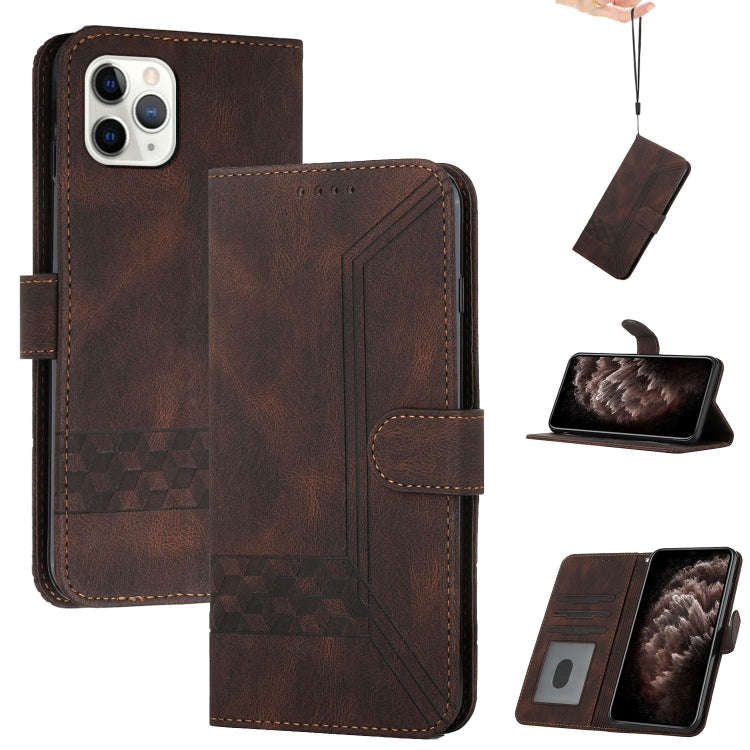 Cubic Skin Feel Flip Leather Phone Case, For iPhone 13 mini, For iPhone 13, For iPhone 13 Pro, Fo...