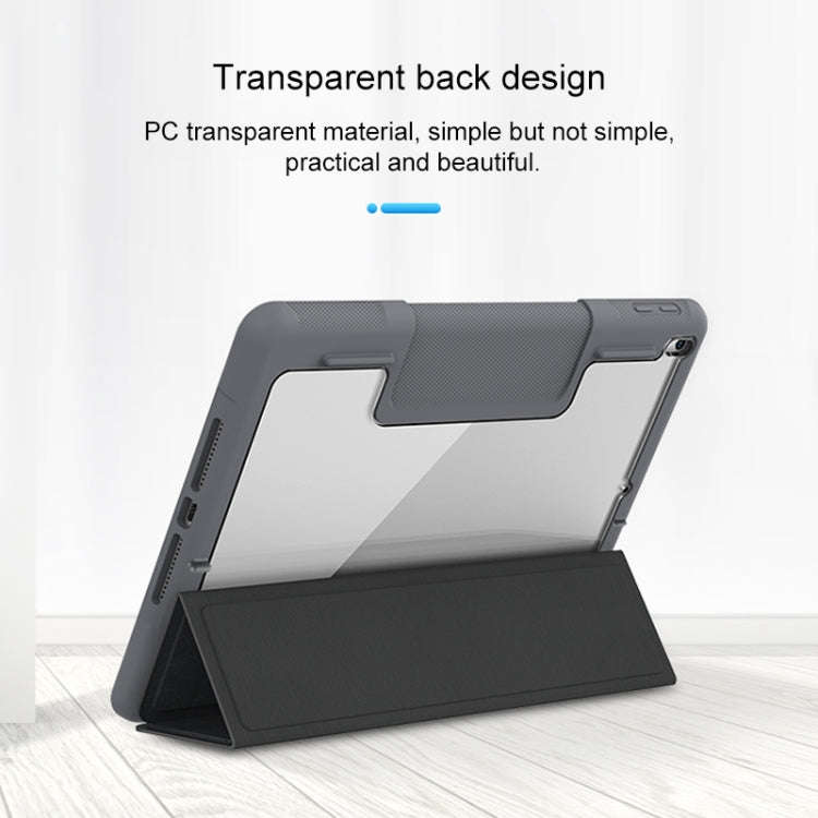 Mutural Horizontal Flip PC + TPU + PU Leather Case with Holder & Pen Slot, For iPad 10.2, For iPa...