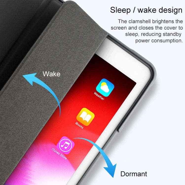 Mutural Horizontal Flip PC + TPU + PU Leather Case with Holder & Pen Slot, For iPad 10.2, For iPa...