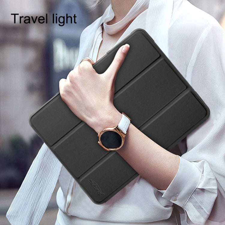 Mutural Horizontal Flip PC + TPU + PU Leather Case with Holder & Pen Slot, For iPad 10.2, For iPa...