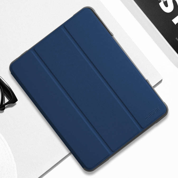 Mutural Horizontal Flip PC + TPU + PU Leather Case with Holder & Pen Slot, For iPad 10.2, For iPa...