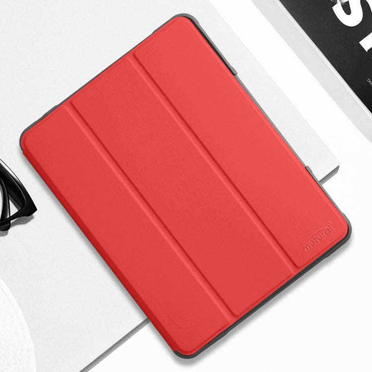 Mutural Horizontal Flip PC + TPU + PU Leather Case with Holder & Pen Slot, For iPad 10.2, For iPa...