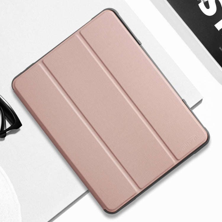 Mutural Horizontal Flip PC + TPU + PU Leather Case with Holder & Pen Slot, For iPad 10.2, For iPa...
