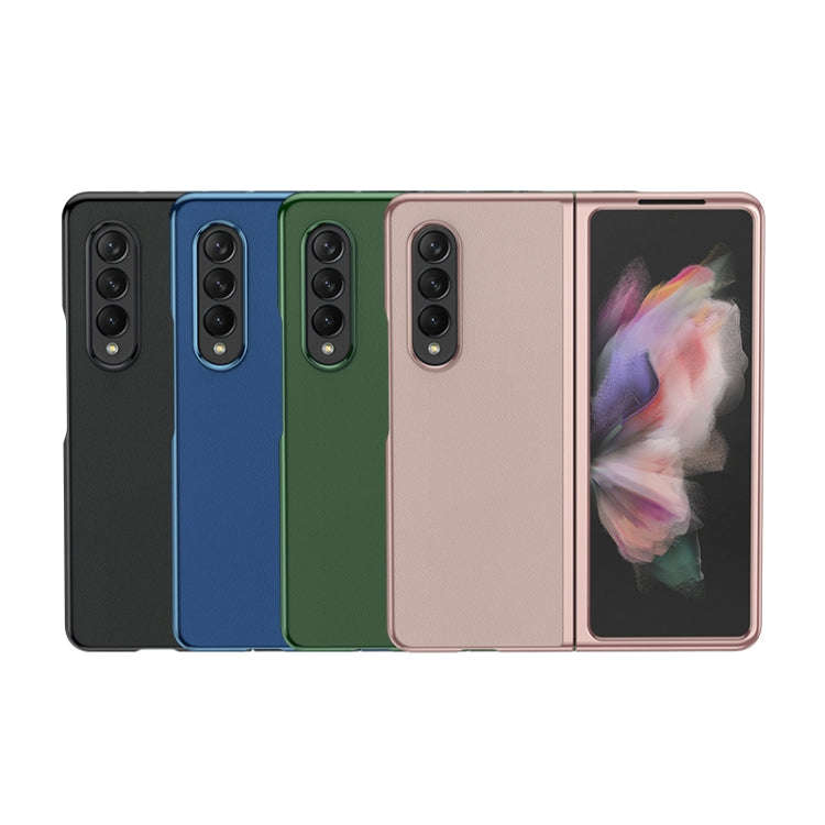 Plating Leather Phone Case, For Samsung Galaxy Z Fold3 5G