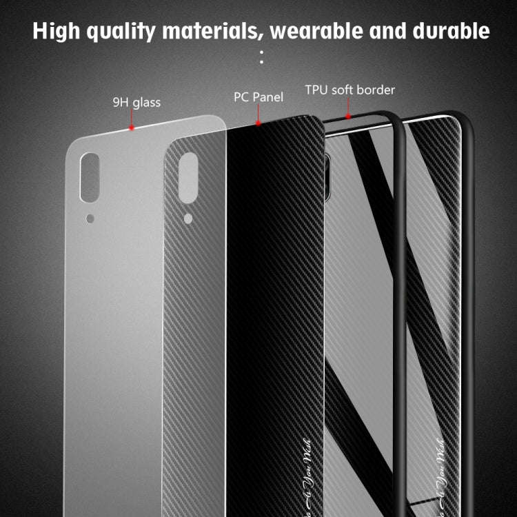 Texture Gradient Glass Protective Case, For Huawei Enjoy 9 Plus / Y9 2019, For Huawei Enjoy 9s, F...