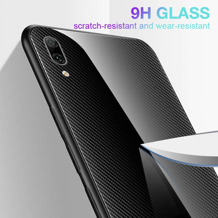 Texture Gradient Glass Protective Case, For Huawei Enjoy 9 Plus / Y9 2019, For Huawei Enjoy 9s, F...