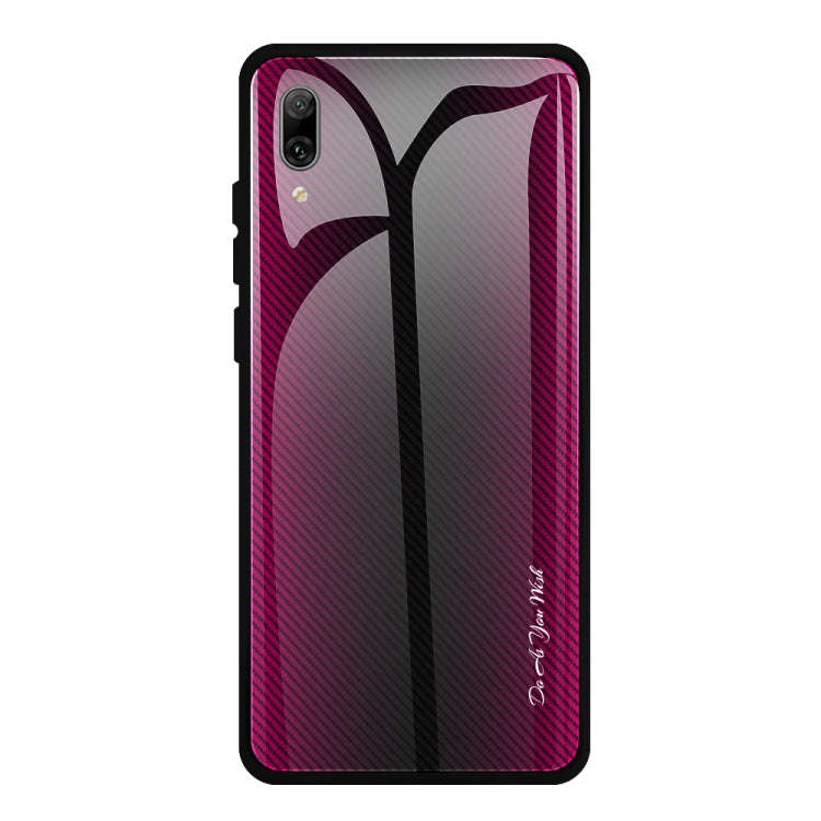 Texture Gradient Glass Protective Case, For Huawei Enjoy 9 Plus / Y9 2019, For Huawei Enjoy 9s, F...