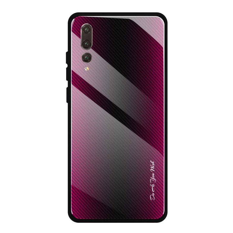 Texture Gradient Glass Protective Case, For Huawei Enjoy 9 Plus / Y9 2019, For Huawei Enjoy 9s, F...