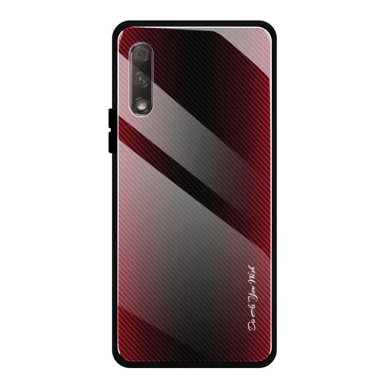 Texture Gradient Glass Protective Case, For Huawei Enjoy 9 Plus / Y9 2019, For Huawei Enjoy 9s, F...
