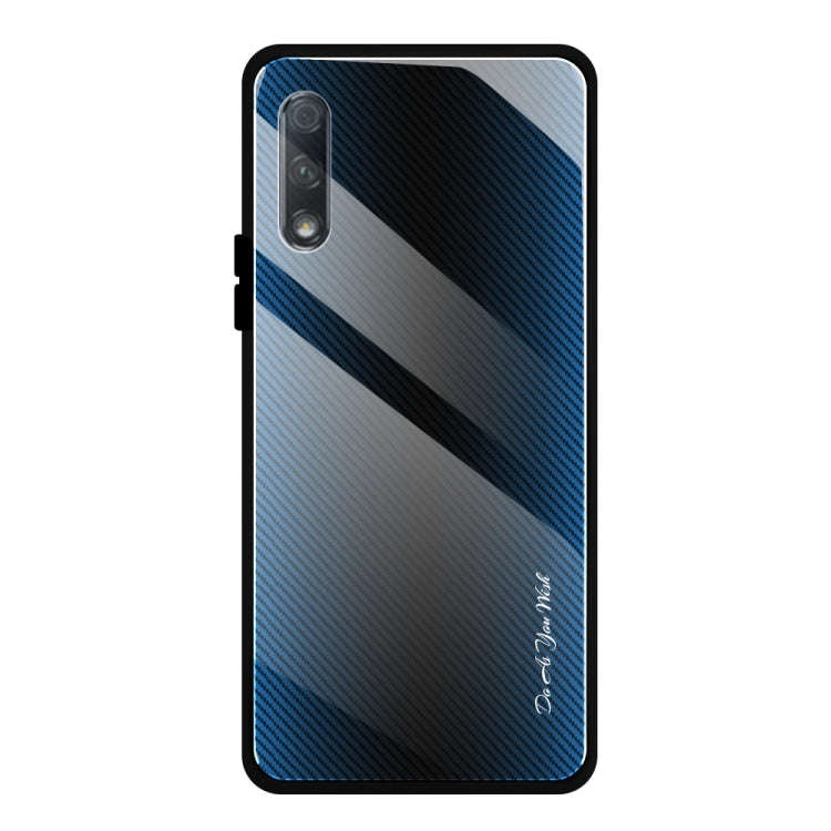 Texture Gradient Glass Protective Case, For Huawei Enjoy 9 Plus / Y9 2019, For Huawei Enjoy 9s, F...