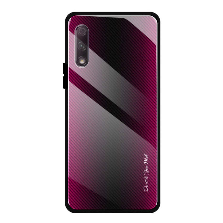 Texture Gradient Glass Protective Case, For Huawei Enjoy 9 Plus / Y9 2019, For Huawei Enjoy 9s, F...