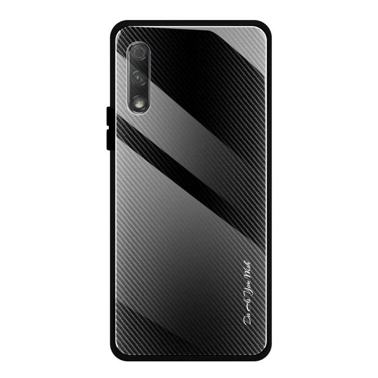 Texture Gradient Glass Protective Case, For Huawei Enjoy 9 Plus / Y9 2019, For Huawei Enjoy 9s, F...