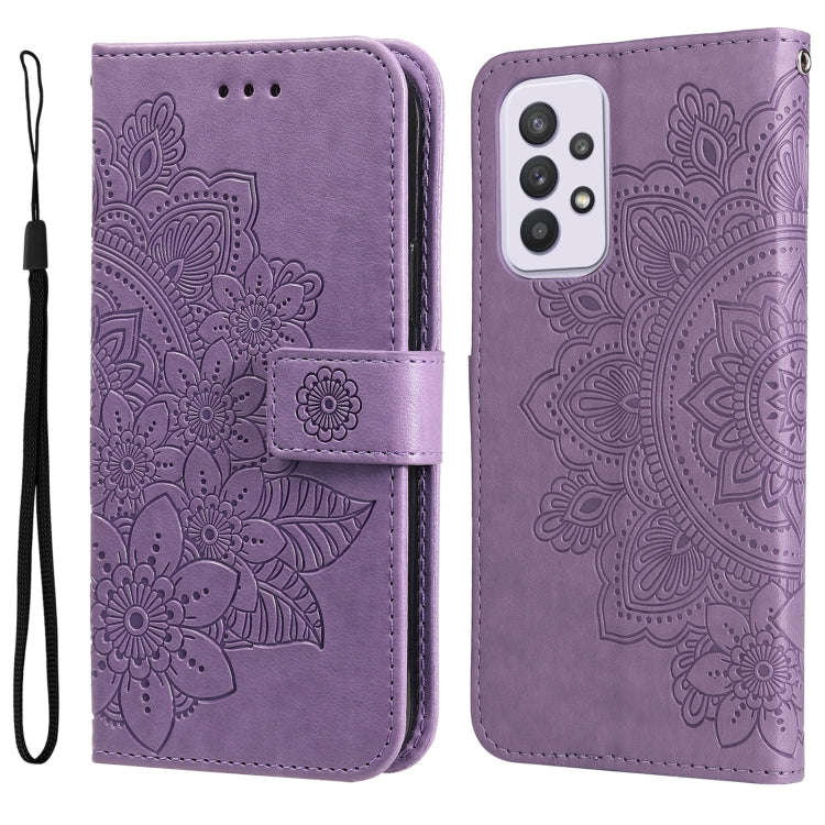 7-petal Flowers Embossing Pattern Horizontal Flip CasePhone Case, For Motorola Moto E20 / E30 / E...