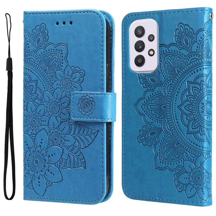 7-petal Flowers Embossing Pattern Horizontal Flip CasePhone Case, For Motorola Moto E20 / E30 / E...