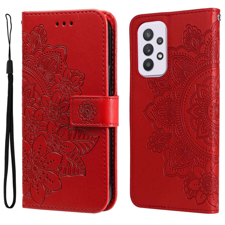7-petal Flowers Embossing Pattern Horizontal Flip CasePhone Case, For Motorola Moto E20 / E30 / E...