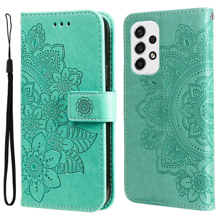 7-petal Flowers Embossing Pattern Horizontal Flip CasePhone Case, For Motorola Moto E20 / E30 / E...