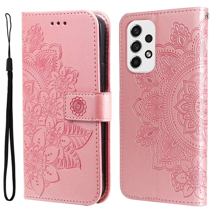 7-petal Flowers Embossing Pattern Horizontal Flip CasePhone Case, For Motorola Moto E20 / E30 / E...