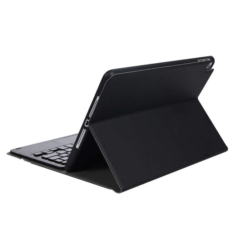 A07B-A Lambskin Texture Square Keycap Bluetooth Keyboard Leather Case with Touch Control For iPad...