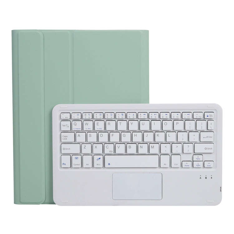 A07B-A Lambskin Texture Square Keycap Bluetooth Keyboard Leather Case with Touch Control For iPad...