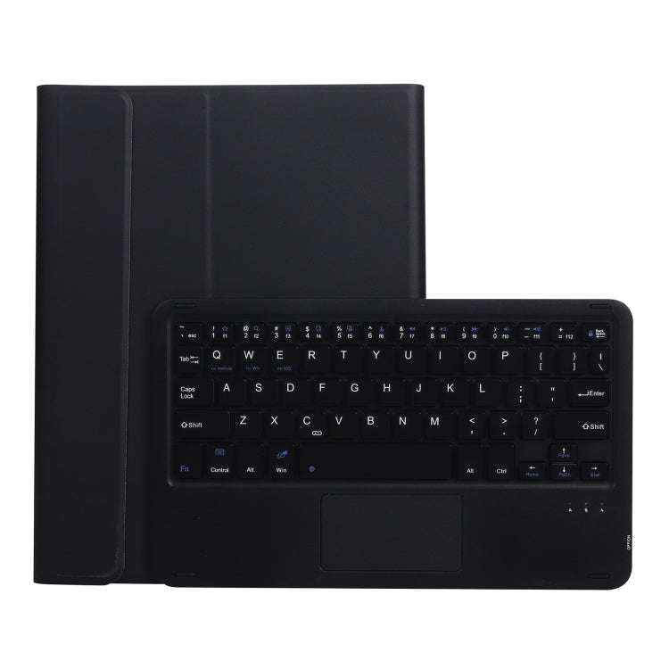 A07B-A Lambskin Texture Square Keycap Bluetooth Keyboard Leather Case with Touch Control For iPad...