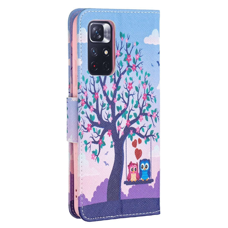Colored Drawing Leather Phone Case, For Xiaomi Redmi Note 11 5G, For Xiaomi Redmi Note 11 Pro / 1...