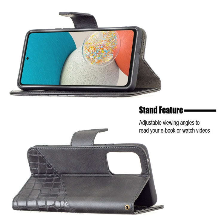 Matching Color Crocodile Texture PU Leather Phone Case, For Samsung Galaxy A53 5G