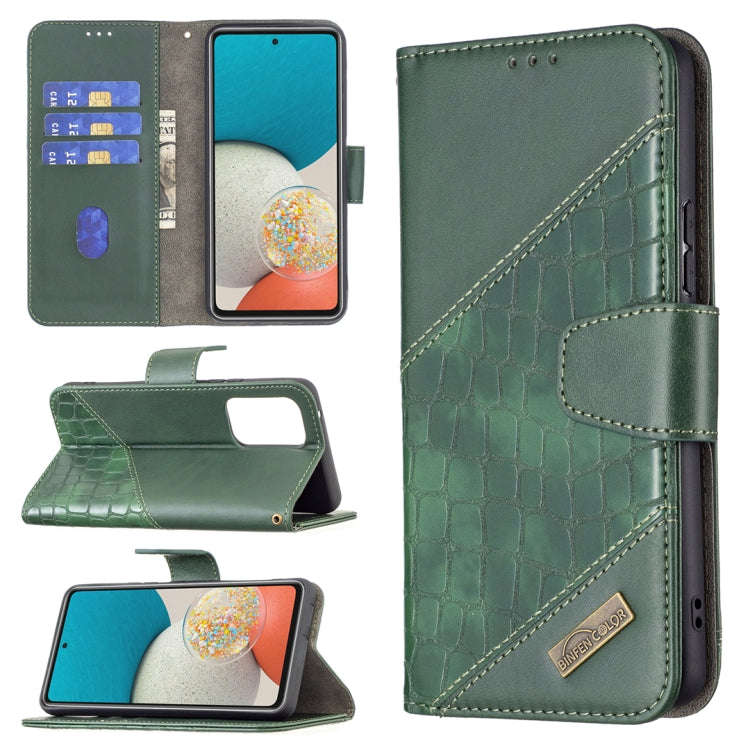 Matching Color Crocodile Texture PU Leather Phone Case, For Samsung Galaxy A53 5G