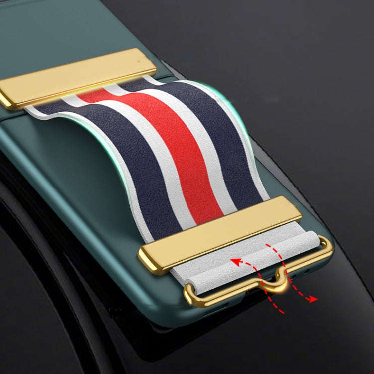 GKK Ultra-thin Full Coverage Phone Flip Case with Color Wristband, For Samsung Galaxy Z Flip3 5G