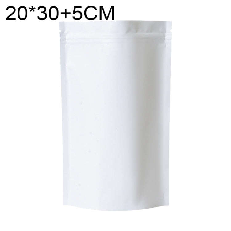 100 PCS/Set Matte Aluminum Foil Snack Stand-up Pouch, 20x30+5cm